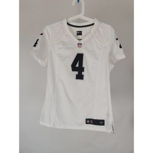 (V) Nike NFL on Field Women jersey Carr #4 white sport football sz S
